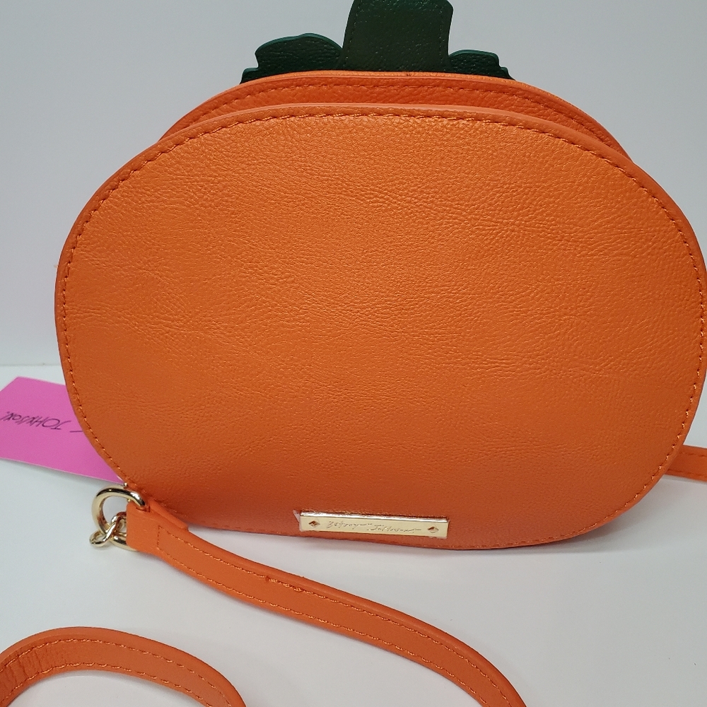 Betsey Johnson Halloween π pumpkin crossbody bag kitsch - Picture 4 of 7